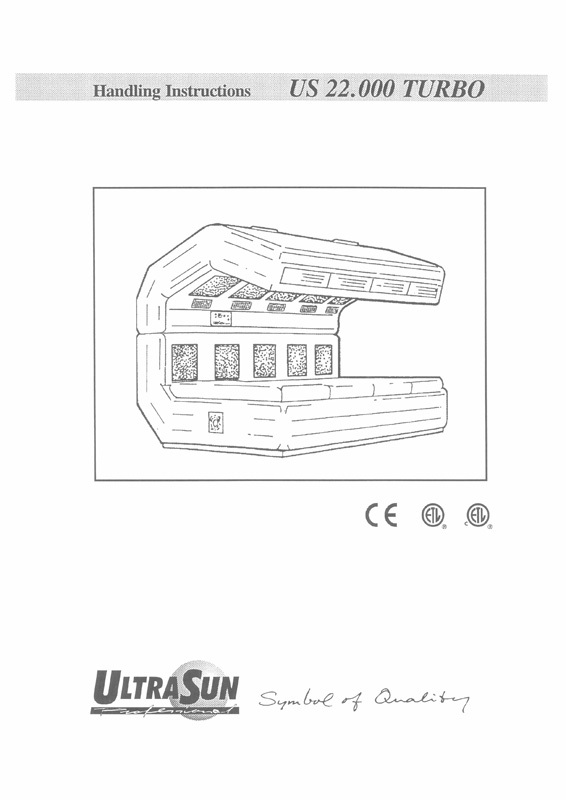 Ultrasun TurboPower 22,000 (1995) - Bed Manual