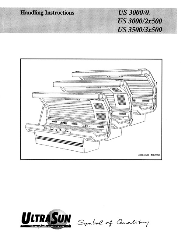 Ultrasun 3000 (06-1995) - Bed Manual