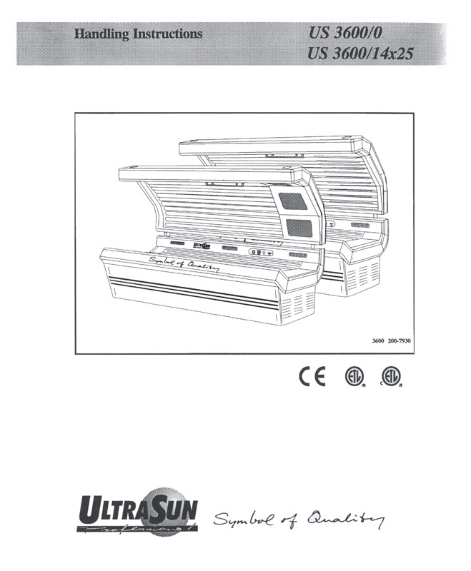 Ultrasun 3600 (1997) - Bed Manual