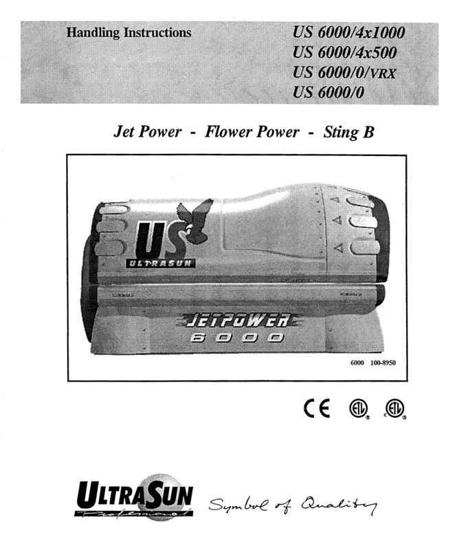 Ultrasun 6000 (1998) - Bed Manual