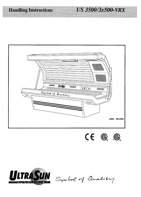 Ultrasun 3500 (1998) - Bed Manual