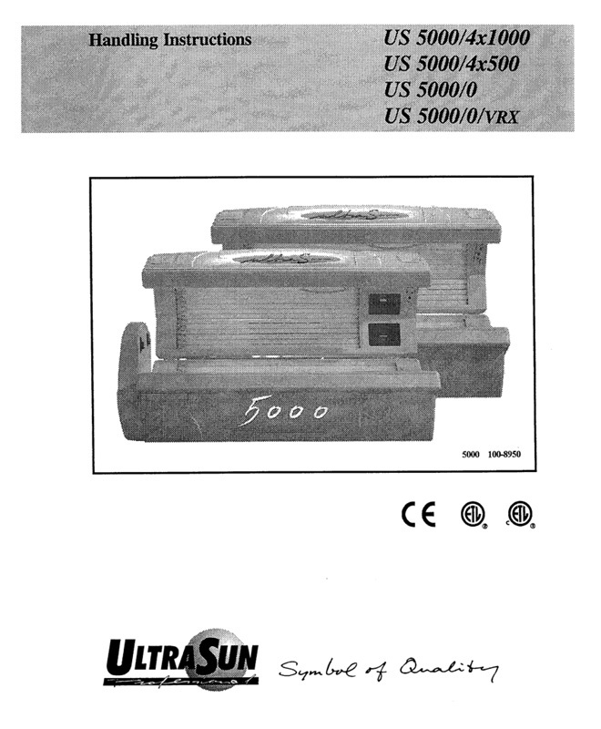 Ultrasun 5000 (1998) - Bed Manual