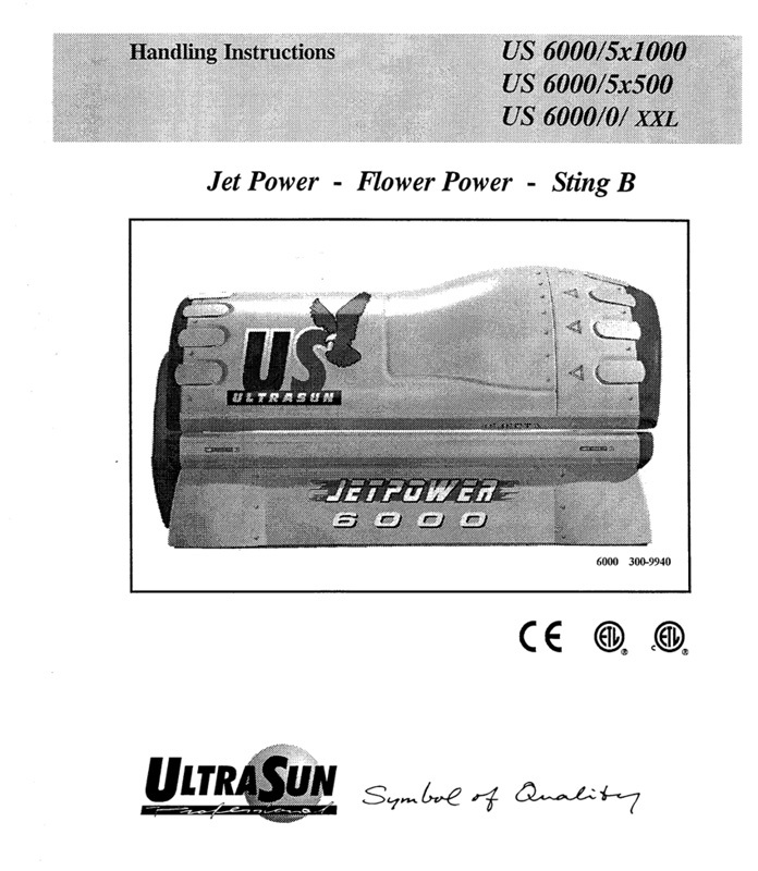 Ultrasun 6000 (1999) - Bed Manual
