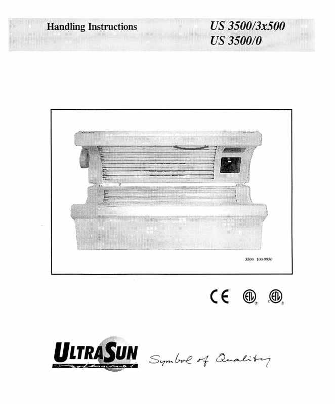 Ultrasun 3500 (1999) - Bed Manual
