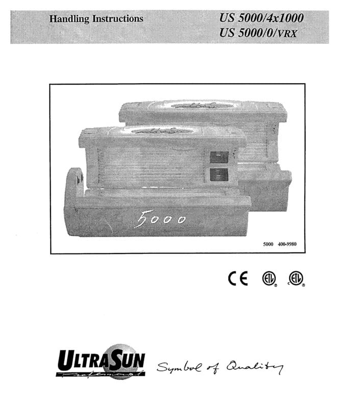 Ultrasun 5000 (08-1999) - Bed Manual