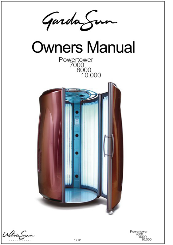 Gardasun Powertower 7000, 8000, 10000 - Bed Manual