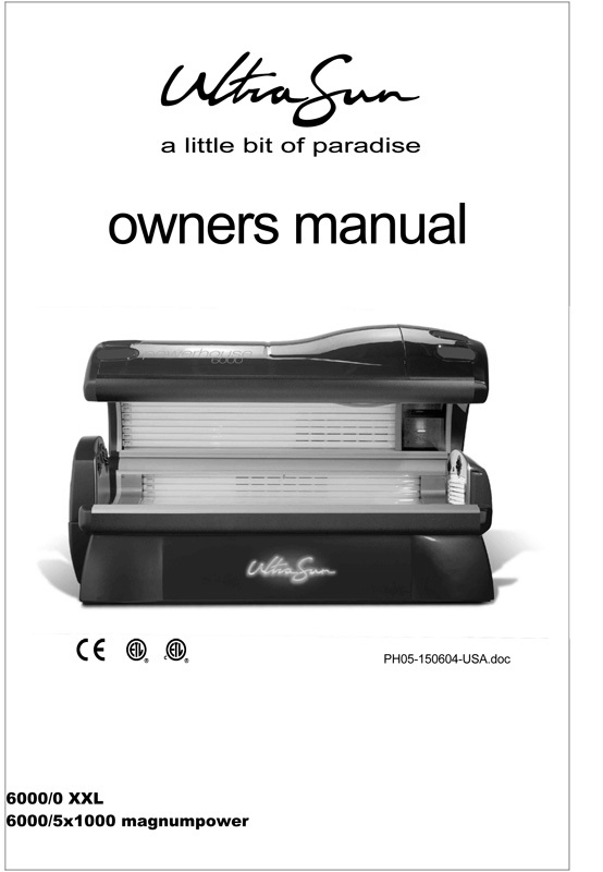 Ultrasun Powerhouse 6000 (2004) - Bed Manual