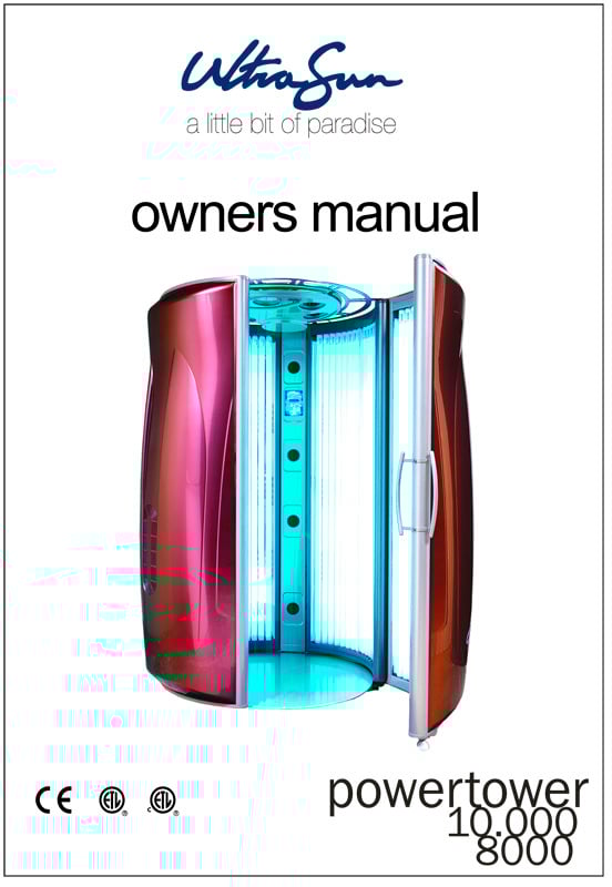 Ultrasun Powertower 8000 & 10,000 (2005) - Bed Manual