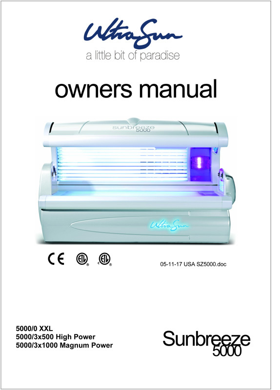 Ultrasun SunBreeze 5000 (2005) - Bed Manual