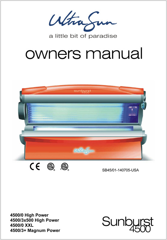 Ultrasun SunBurst 4500 - Bed Manual