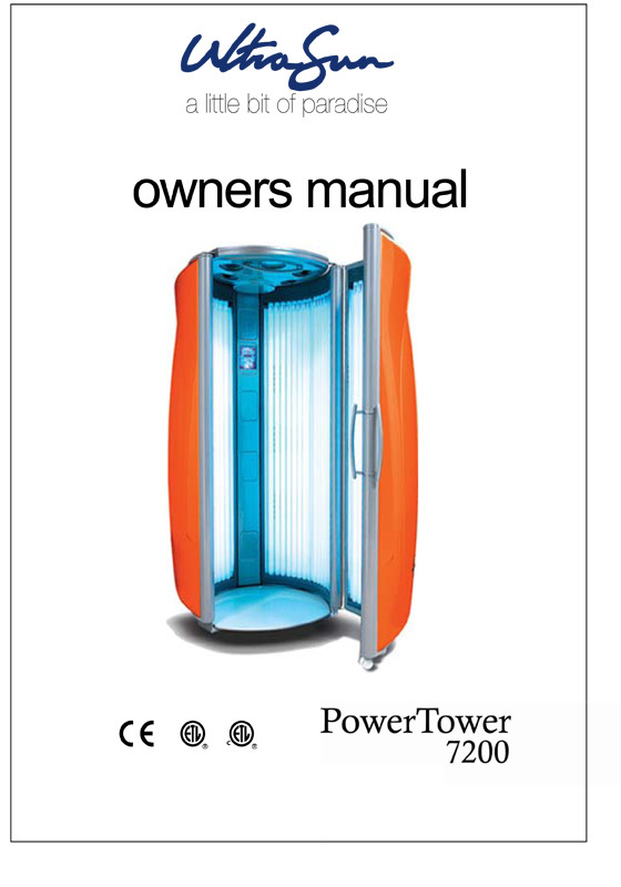 Ultrasun Powertower 7200 Standup (2006) - Bed Manual