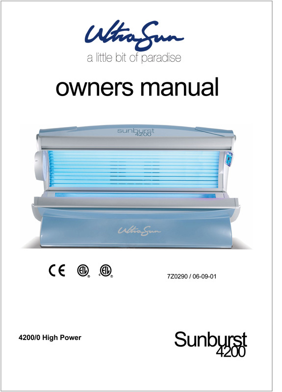 Ultrasun SunBurst 4200 - Bed Manual