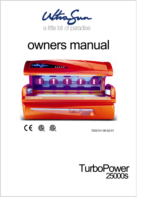 Ultrasun TurboPower 25000 S+ - Bed Manual