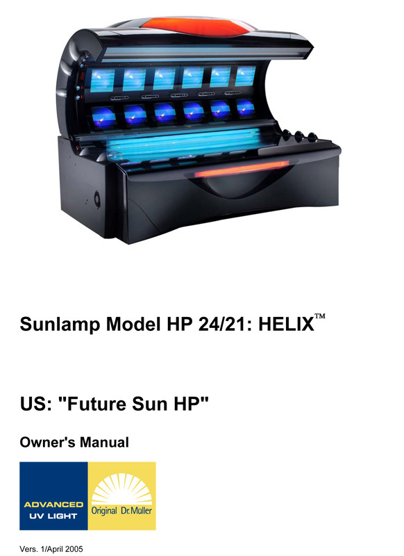 Original Dr. Muller FutureSun HP (2005) - Bed Manual