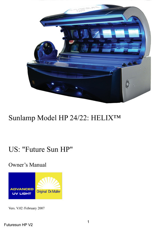 Original Dr. Muller FutureSun HP (2007) - Bed Manual