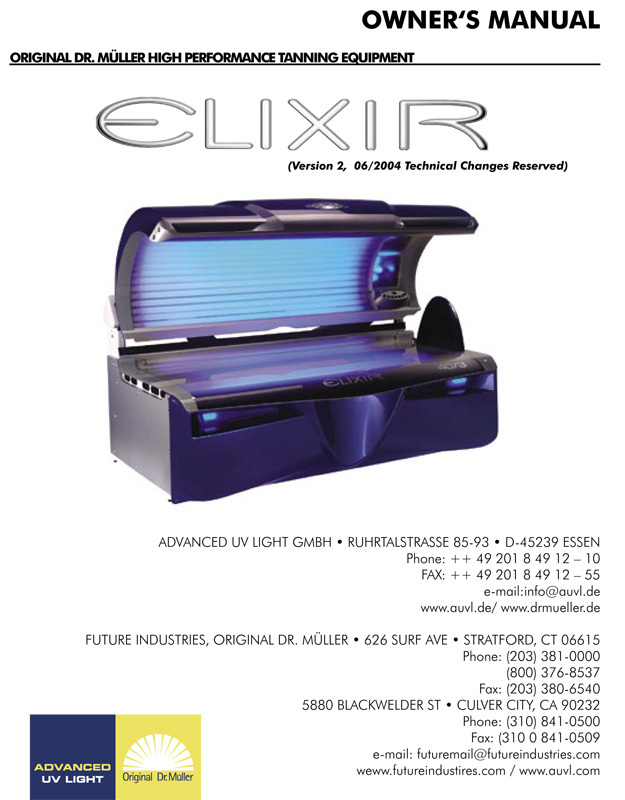 Original Dr. Muller Elixir (2004) - Bed Manual