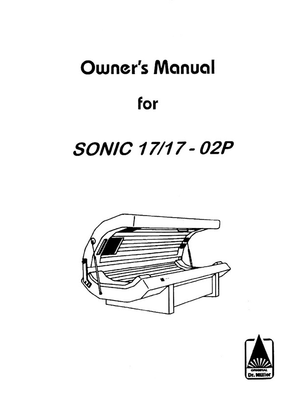 Original Dr. Muller Sonic 17/17 - 02P - Bed Manual