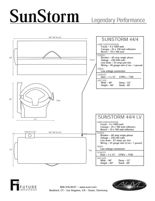 Original Dr. Muller SunStorm 44-4 (2000) - Bed Manual