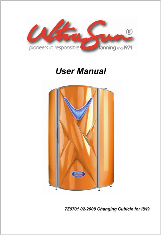 Ultrasun i8 & i9 Standup Changing Cubicle - Bed Manual