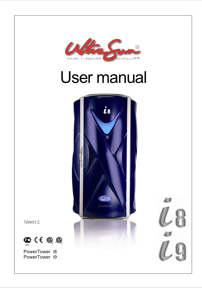 Ultrasun i8 & i9 Standup - Bed Manual & Supplement