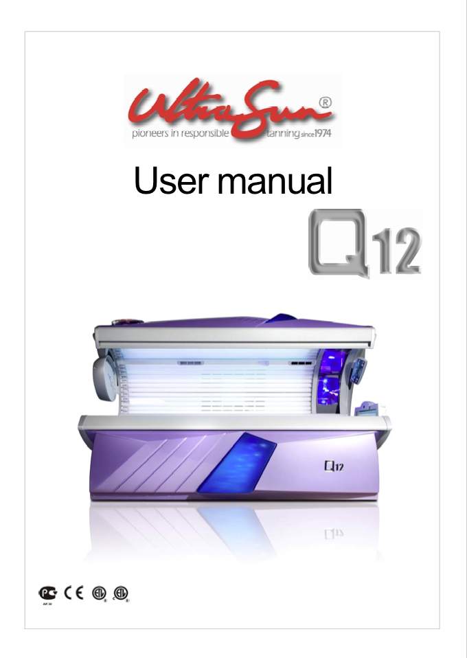 Ultrasun Q12 - Bed Manual & Supplement