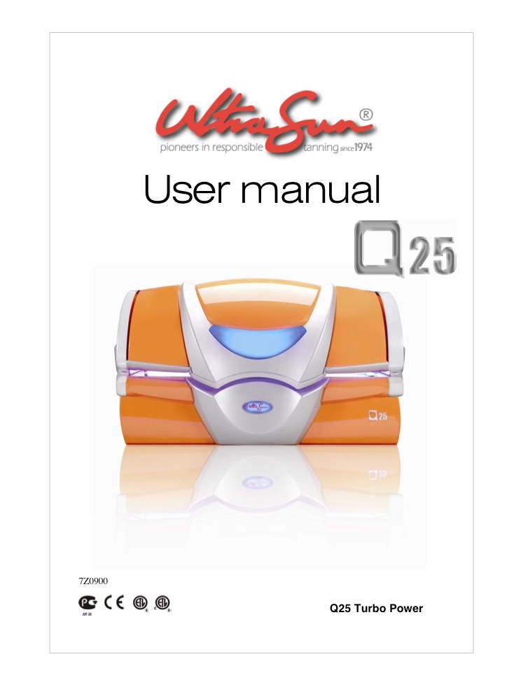 Ultrasun Q25 - Bed Manual & Supplement