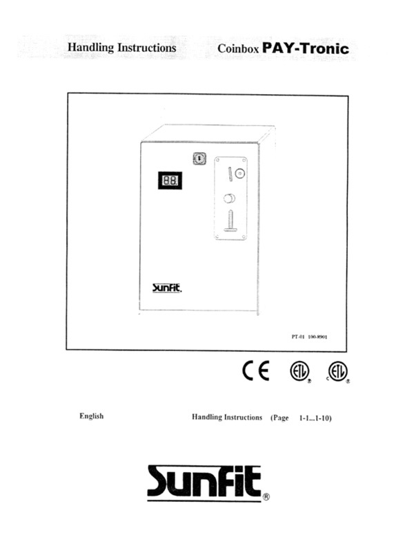 Sunfit Paytronic Token Timer (v1) - User Manual