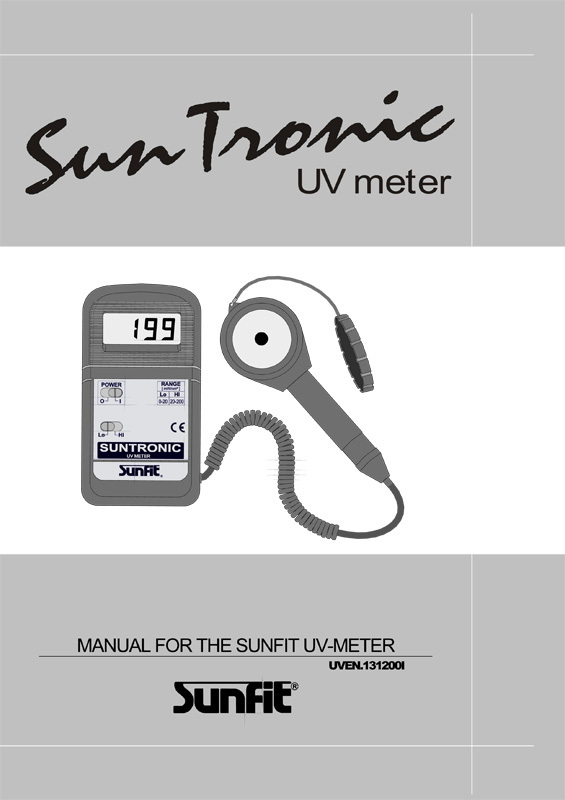 Sunfit Suntronic UV Meter - User Manual
