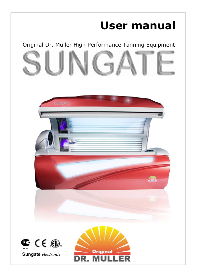 Dr. Muller Sungate - Bed Manual & Supplement